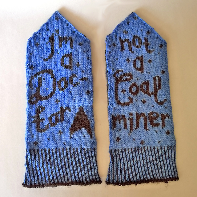 Blue is For Medical mittens (Star Trek tribute)