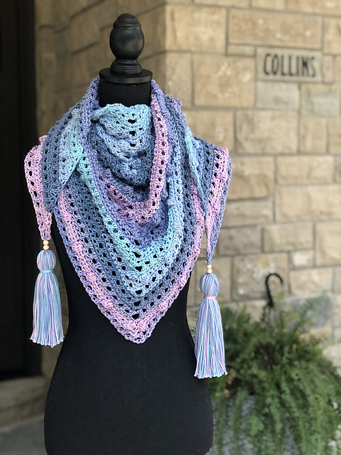 Exes and Ohs Triangle Scarf