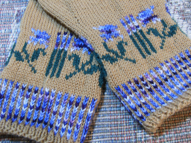 Violets for Ida (Mitts and Gloves)