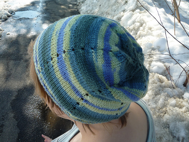 Eyelet Sock Yarn Hat