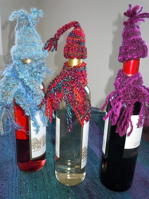 Wine Bottle Hat and Scarf