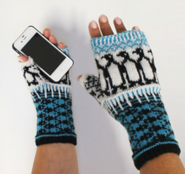 South Pole fingerless mittens