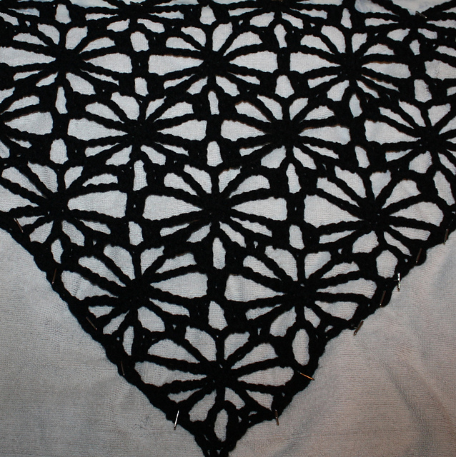 Web of Flowers Lace Shawl