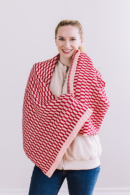 Cranberry Checker Blanket