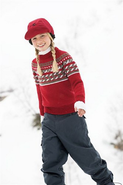 1212-09 Colorwork sweater with round yoke