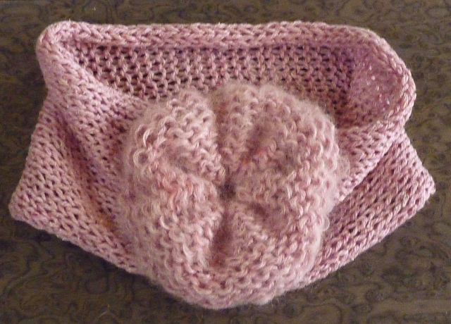 Pink Rosette Wide Headband