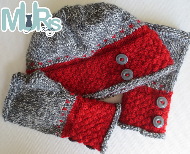 Cable Hat & Wrist Warmers