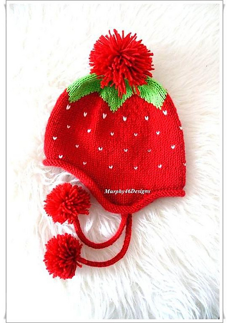 Strawberry Earflap Hat
