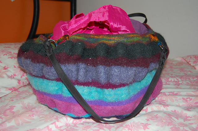 Ruched Knitting Bag