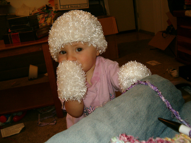 Fun Fir Baby Hat and Mittens