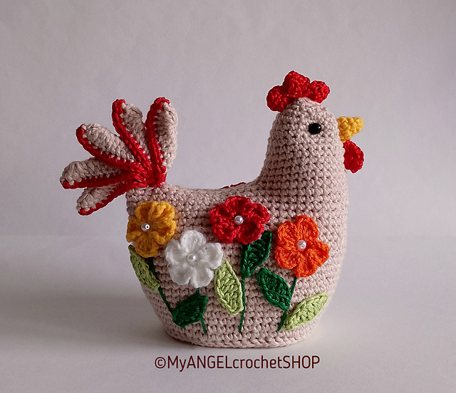 HEN with flowers