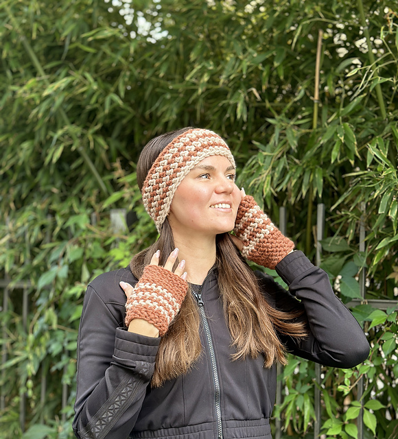 Ravelry Elisabeth Ear Warmer & Gloves pattern by Olga Vogel