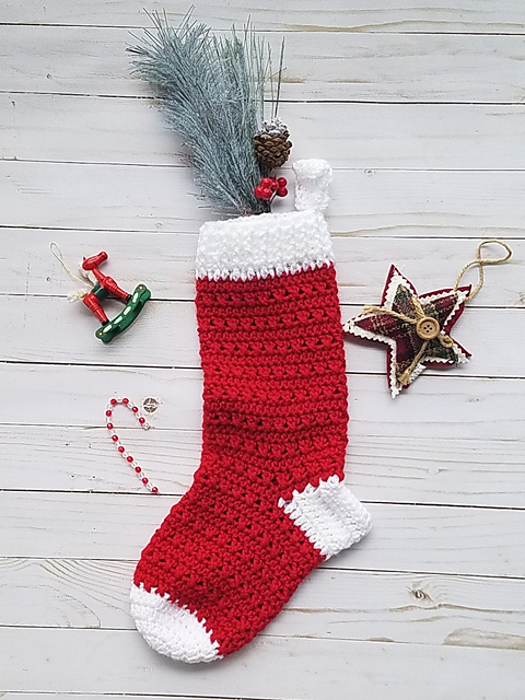 Criss Cross Christmas Stocking