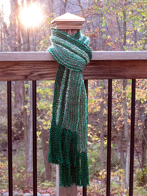 Green Stripe for Red Scarf
