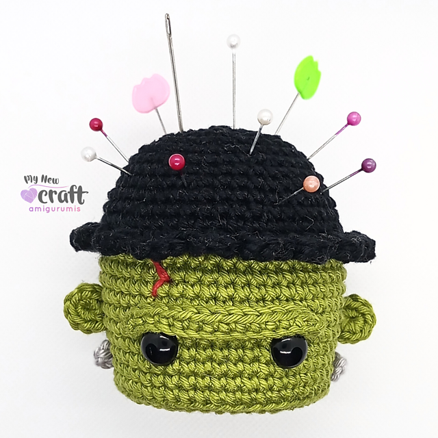 Frankake Frankenstein Cupcake Pincushion