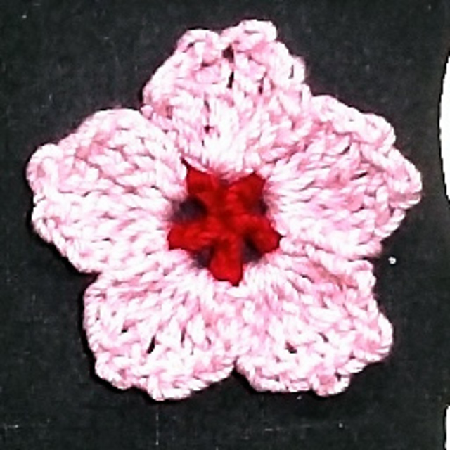 Cherry Blossom Crochet Flower 2