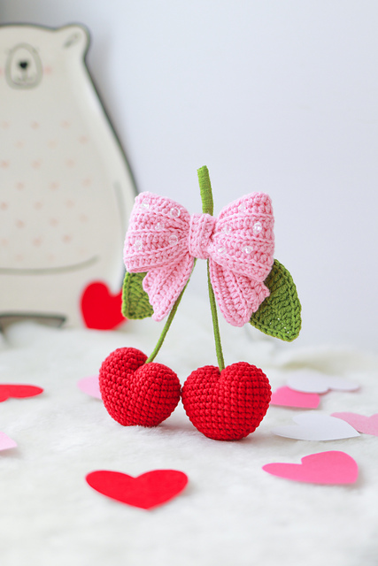 Cherry Bow Ornament
