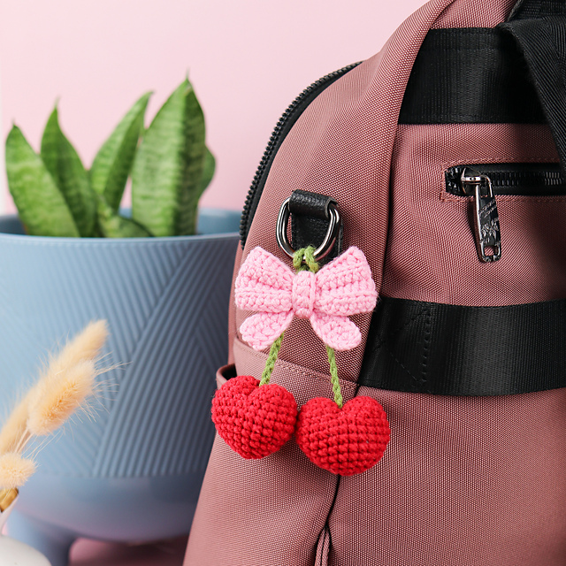 Cherry love keychain