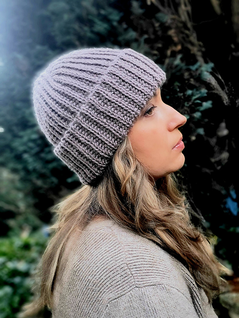 Short Rows Brioche Hat