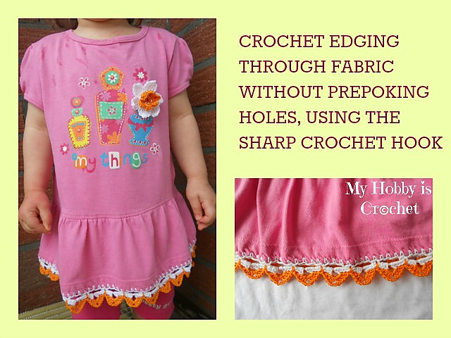 Crochet Edging Through Fabric