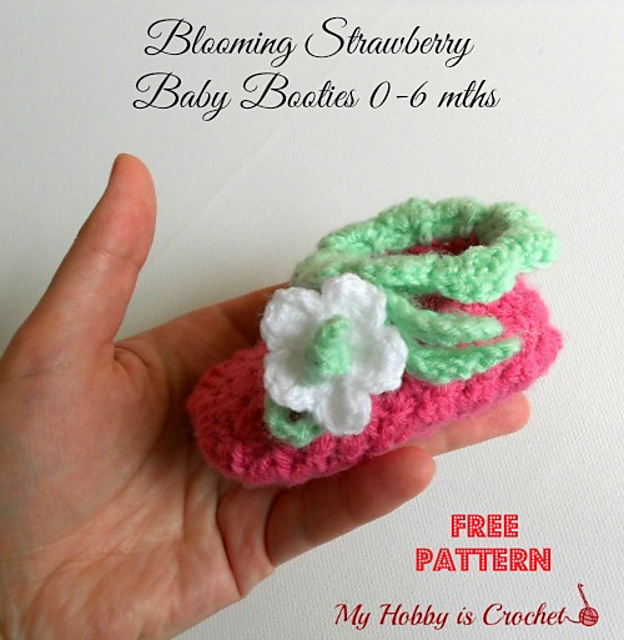 Blooming Berry Baby Booties