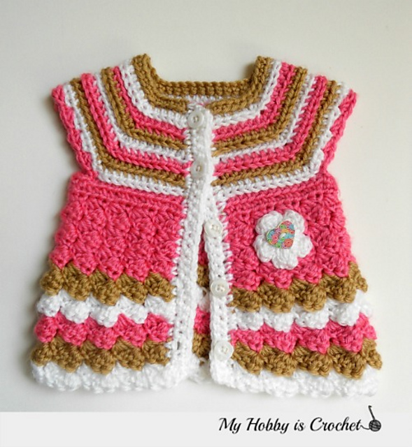 Baby Cardigan "Stripes and Bubbles"