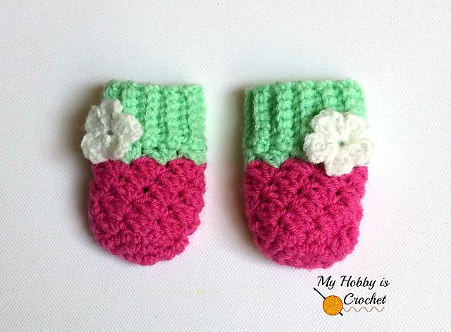 Blooming Berry Baby Mittens