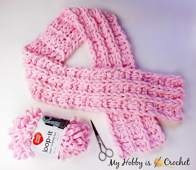 Strawberry Waffle Loop it Scarf