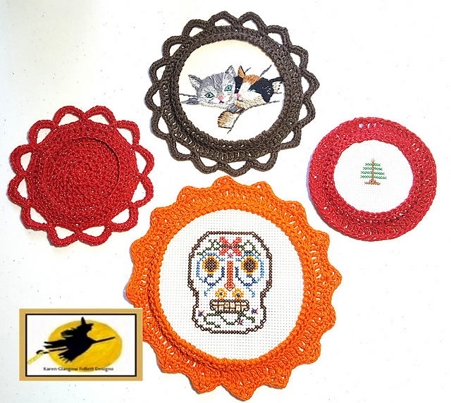 Circular Crochet Picture Frames