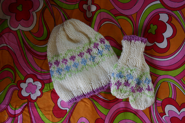 Baby Fair Isle Mitts