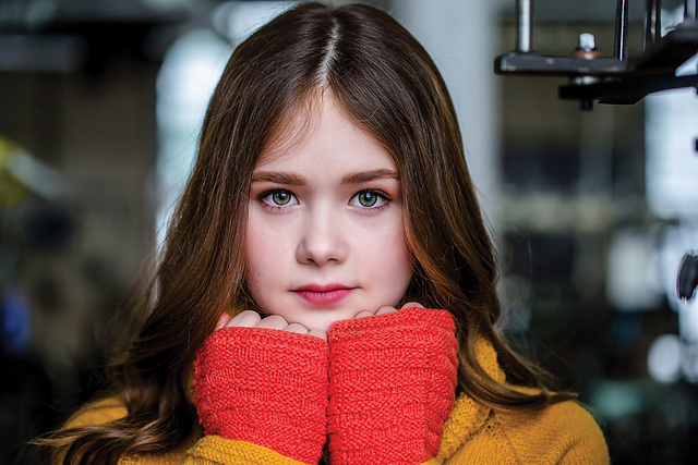 Klara cowl and wrist warmers