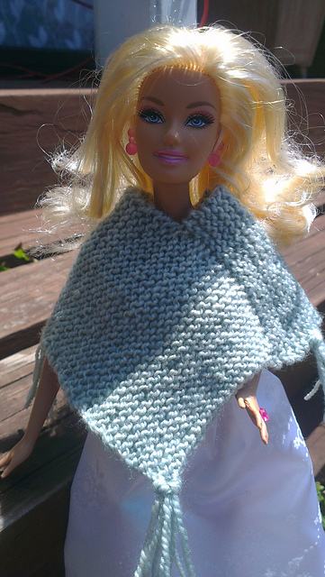 #0998 Green Variegated Poncho