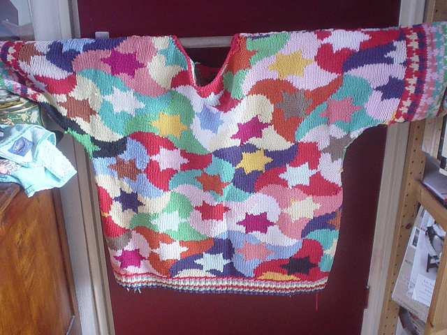 Child's Whorling Star Button Shoulder Sweater