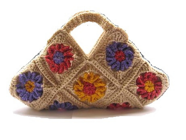 Floral Granny Square Bag