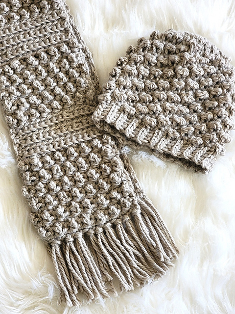 Bumpy Road Hat and Scarf