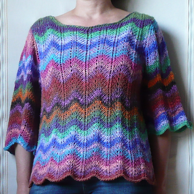 Ravelry: Noro Taiyo Chevron Stitch Top pattern by Eisaku Noro & Co