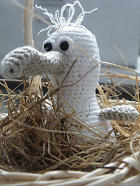 Crocheted seagull
