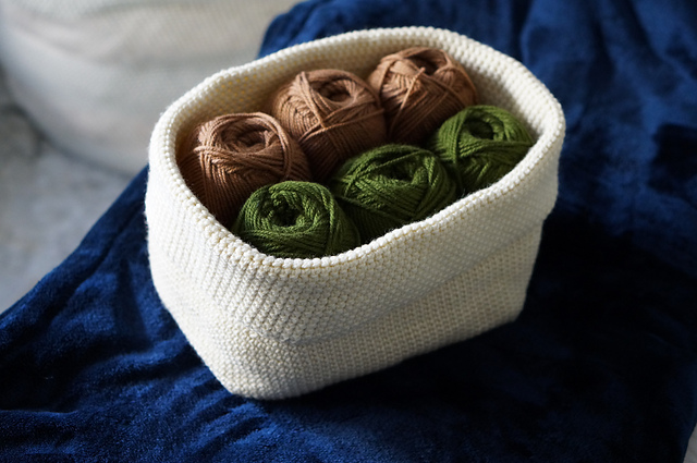 folded rectangular basket