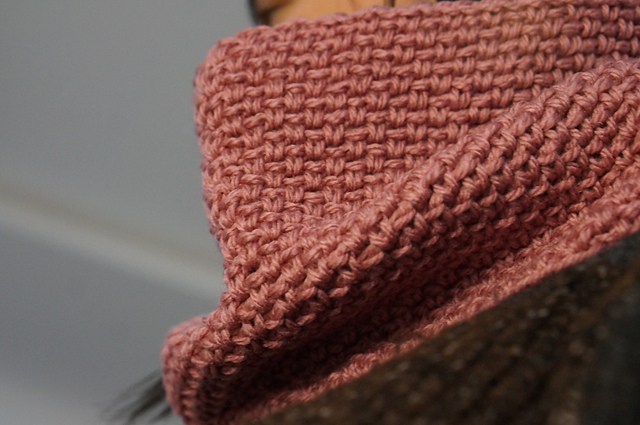 Moss stitch shawl