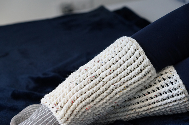 Easy thick leg warmers