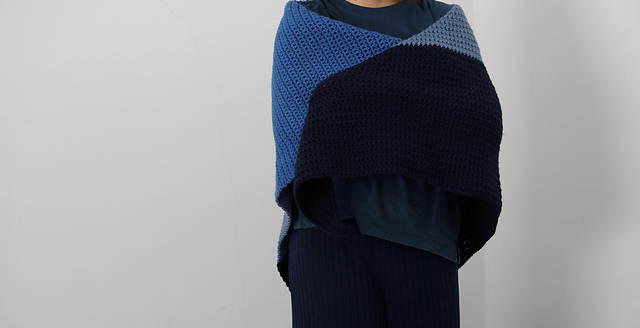 Shades of blue shawl