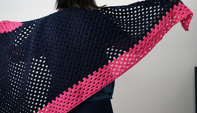 Granny stripes shawl