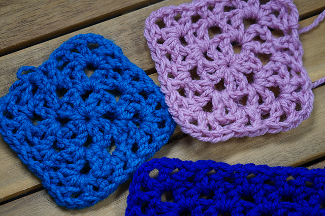 V stitch granny square