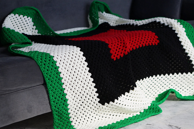 Queen size granny blanket