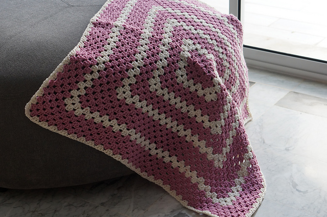 Granny square baby blanket
