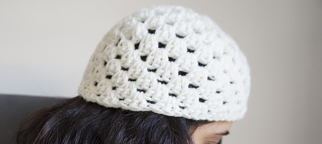 Granny stripes short beanie