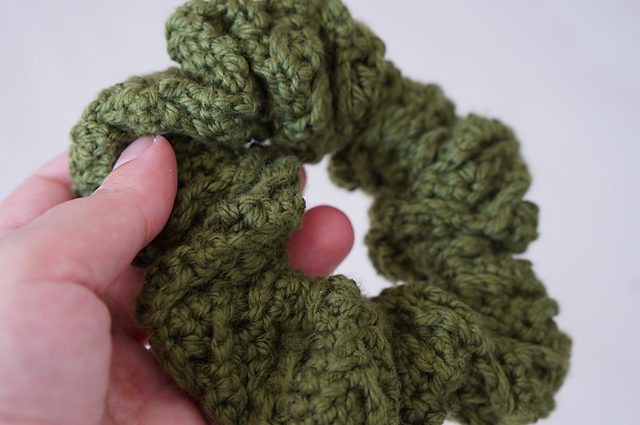 Cross stitch scrunchie