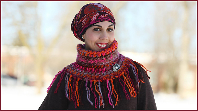 Turtleneck Fringe Cowl