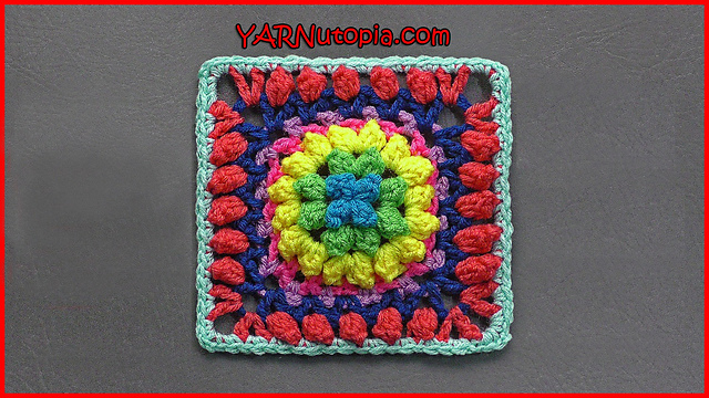 Firework Pop Granny Square