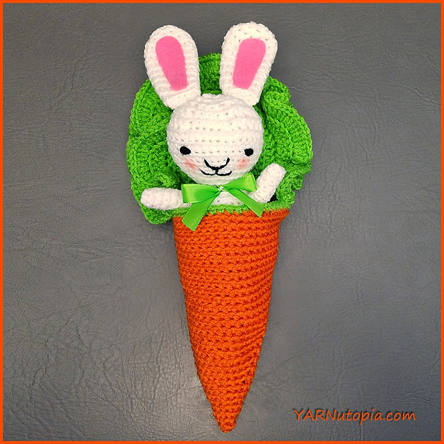 Bunny Amigurumi in a Carrot Cocoon